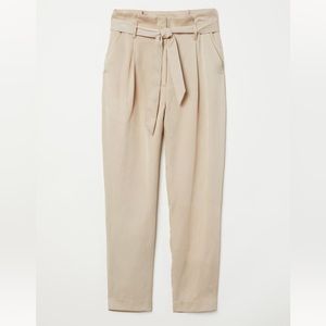 H&M Beige Paper Bag Trousers